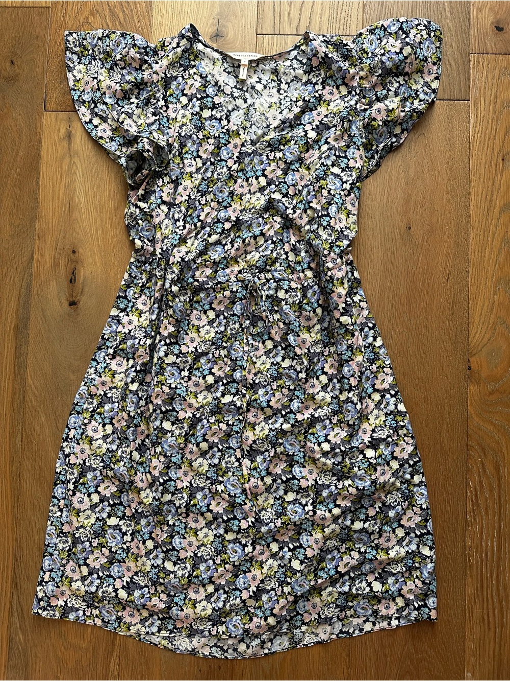 Rebecca Taylor silk floral short sleeve dress